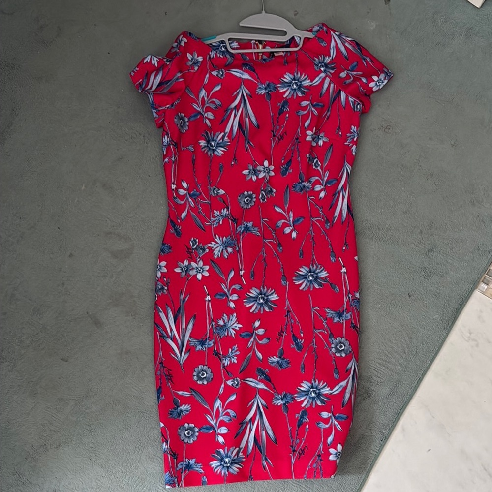 Red Puff Sleeve Bodycon Midi Dress for Weddings